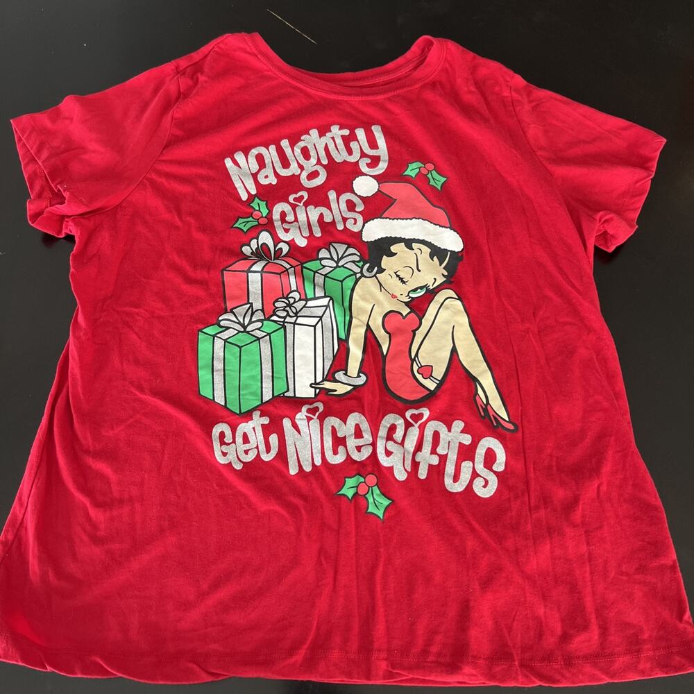 2010 Betty Boop Naughty Girls Get Nice Gifts Christmas T Shirt Size Xxl (19)